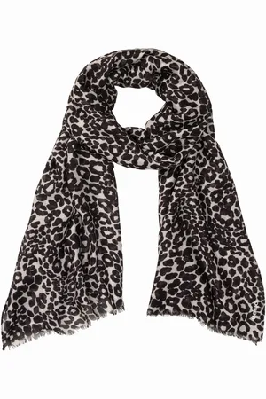 Olsen Wiskozowy szal damski w patnerkę - Tres Chic