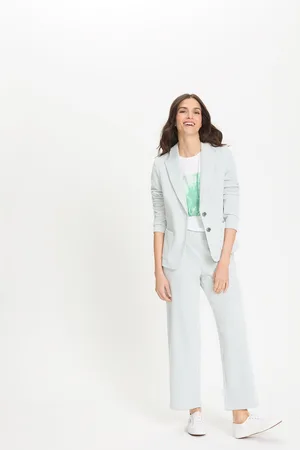 Olsen Spodnie damskie Anna w paski - Urban Jungle
