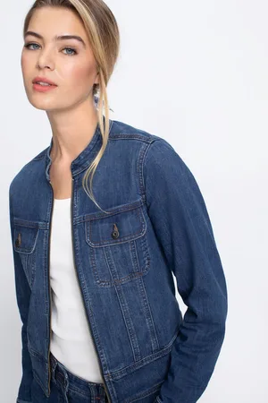 Olsen Jeansowa kurtka damska ze stójką – Designer Choice