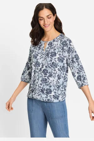 Olsen TENCEL™ Modal bluzka damska z kwiatowym printem – Boho Beauty