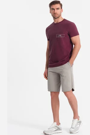 Ombre Clothing Szorty męskie dresowe z zaokrągloną nogawką