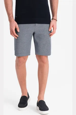 Ombre Clothing Męskie spodenki wykonane z dwukolorowej melanżowej dzianiny