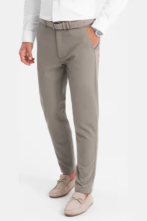 Ombre Clothing Klasyczne spodnie męskie chino z delikatną teksturą
