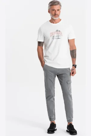 Ombre Clothing Spodnie męskie JOGGERY z kieszenią cargo