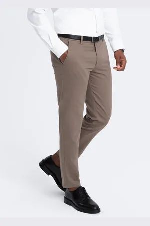 Ombre Clothing Spodnie męskie chino SLIM FIT z delikatną teksturą