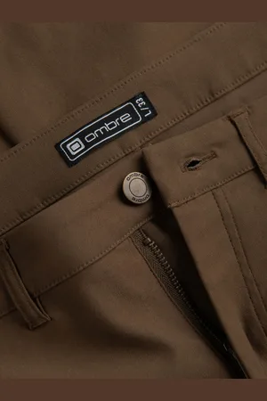 Ombre Clothing Spodnie męskie materiałowe REGULAR z kieszeniami cargo
