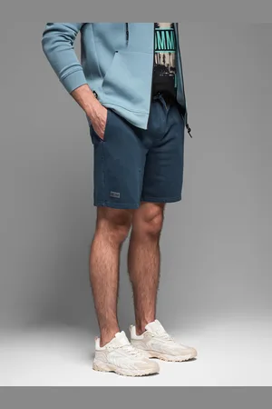 Ombre Clothing Krótkie spodenki dresowe ęskie RELAXED FIT w stylu athleisure – granatowe V4 OM-SRWS-0122