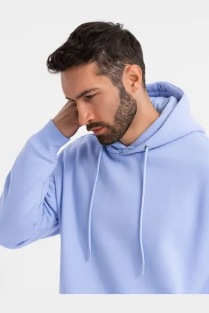 Ombre Clothing Dresowa bluza unisex z kapturem i kieszeniami – lawendowa V9 OU-SNBC-0105