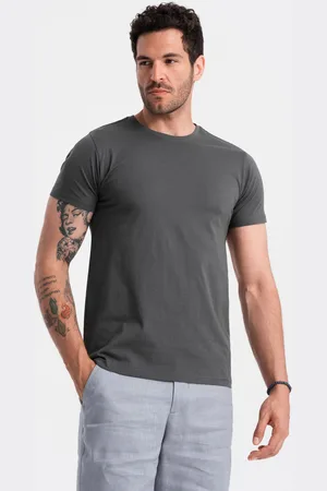 Ombre Clothing Męski klasyczny bawełniany T-shirt BASIC