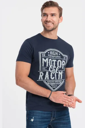 Ombre Clothing T-shirt męski bawełniany z nadrukiem