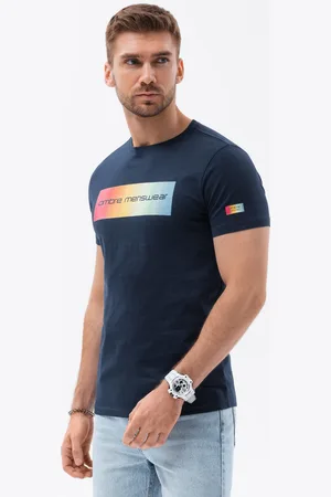 Ombre Clothing T-shirt męski bawełniany z nadrukiem