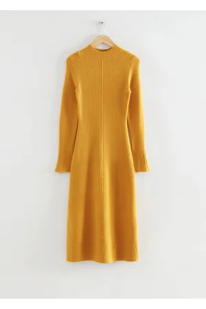 & OTHER STORIES Fitted A-Line Wool Knit Dress