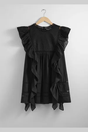 & OTHER STORIES Embroidered Ruffle Mini Dress