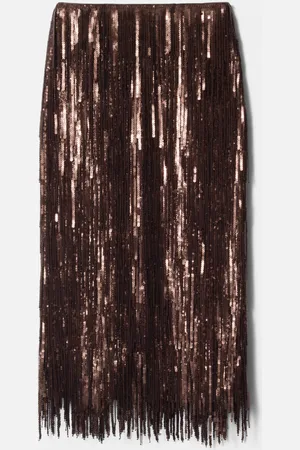 & OTHER STORIES Fringed Sequin Midi Skirt
