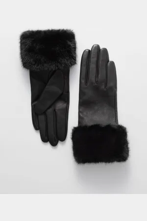 & OTHER STORIES Faux-Fur Trimmed Leather Gloves