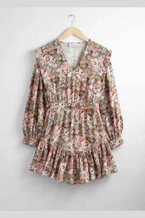 & OTHER STORIES Voluminous V-Cut Mini Dress