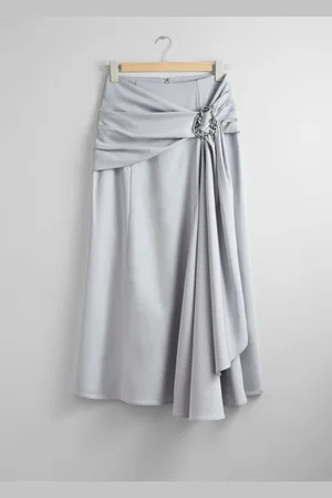 & OTHER STORIES Draped Midi Skirt