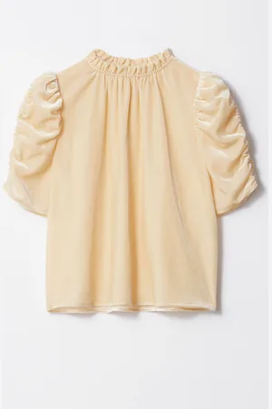& OTHER STORIES Puff Sleeve Velvet Top