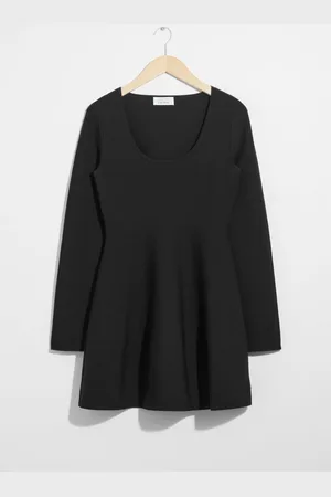& OTHER STORIES Knitted Peplum Mini Dress