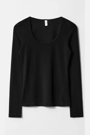 & OTHER STORIES Scoop-Neck Long-Sleeve Jersey Top