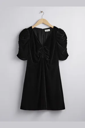 & OTHER STORIES Ruched Velvet Mini Dress