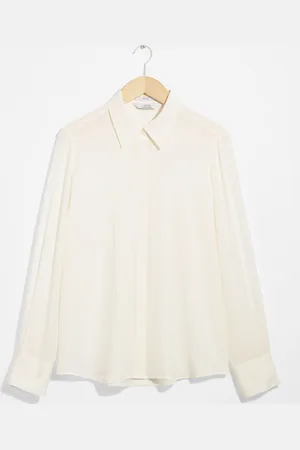 & OTHER STORIES Pintuck-Detailed Silk Shirt