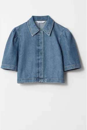 & OTHER STORIES Puff-Sleeve Denim Blouse