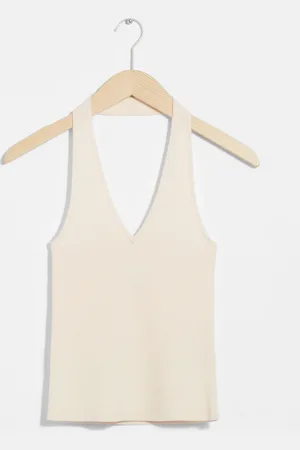 & OTHER STORIES Ribbed Halterneck Top