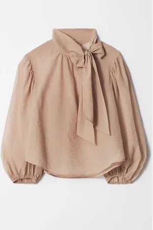 & OTHER STORIES Puff-Sleeve Bow-Detail Blouse