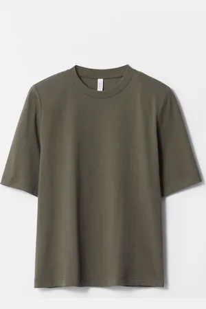 & OTHER STORIES Padded-Shoulder Cotton T-Shirt