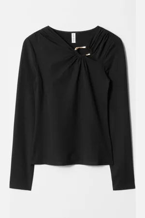 & OTHER STORIES Ruched Buckle-Detail Top
