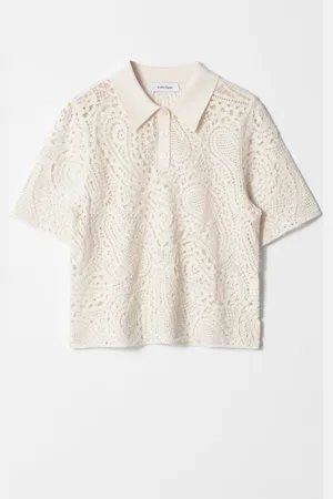 & OTHER STORIES Crochet Polo Top