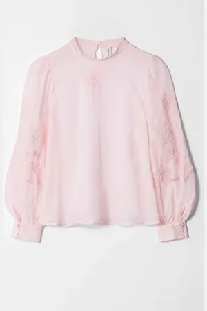 & OTHER STORIES Embroidered Ramie Blouse