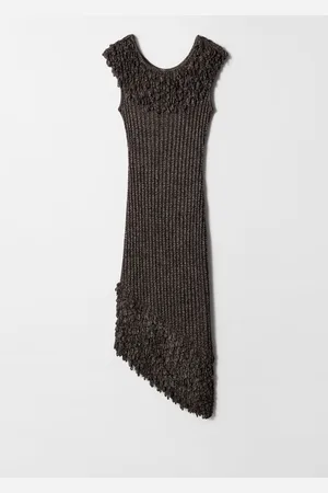 & OTHER STORIES Fringe Rib-Knit Midi Dress