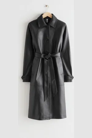 & OTHER STORIES Belted Leather Coat