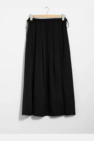 & OTHER STORIES Pleated Drawstring Midi Skirt