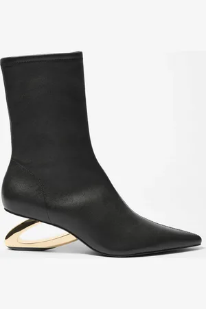 Sculptural Heel Ankle Boots
