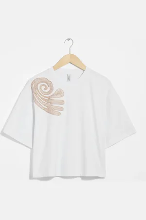 & OTHER STORIES Embroidered Boxy T-Shirt
