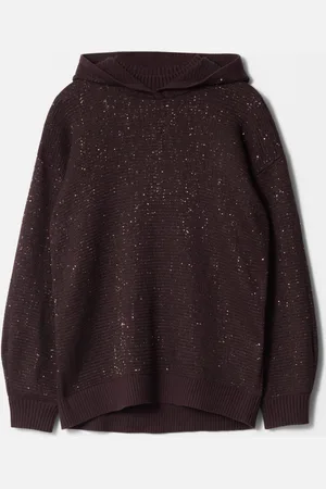 Metallic Knitted Hoodie