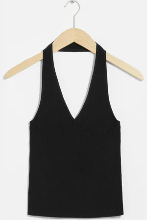 & OTHER STORIES Ribbed Halterneck Top
