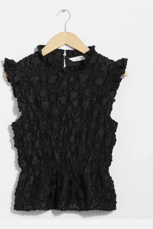 & OTHER STORIES Smocked Peplum Top