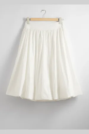 & OTHER STORIES Bubble-Hem Midi Skirt