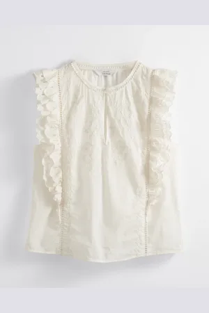 & OTHER STORIES Embroidered Frill Top