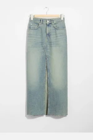 & OTHER STORIES Front-Slit Denim Midi Skirt