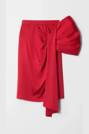 & OTHER STORIES Satin Bow Midi Skirt