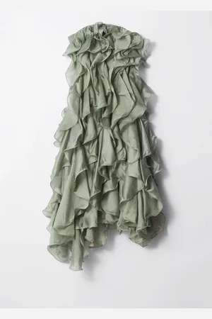 & OTHER STORIES Ruffled Chiffon Midi Dress