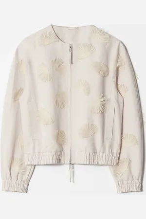 Linen-Blend Embroidered Jacket