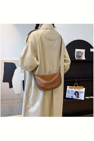 Pariso Brązowa Elegancka Torebka damska z miękkiej ekoskóry