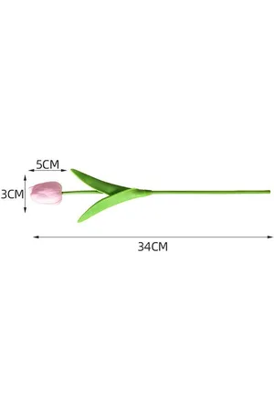 Pariso Sztuczny tulipan 34 cm biało-fioletowy
