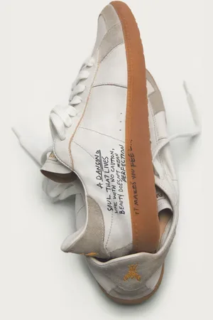 Patrizia Pepe SKIN Sneakers ze skóry nappa z napisem